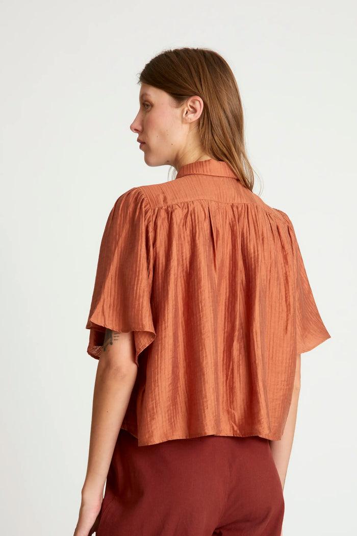 Wild Pony Camisa Fluida Manga Corta Marrón