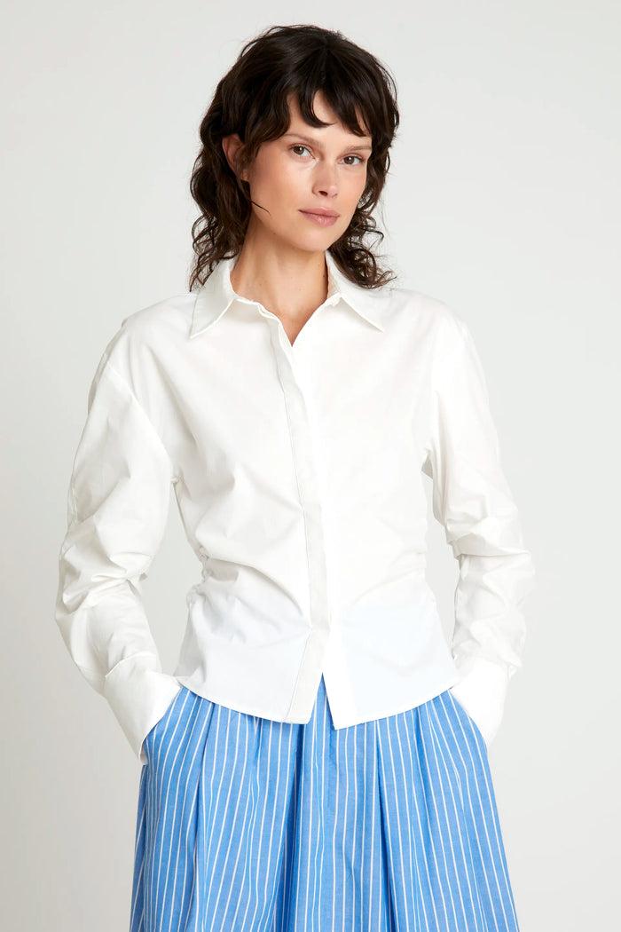 wild pony Camisa fruncida algodón blanca