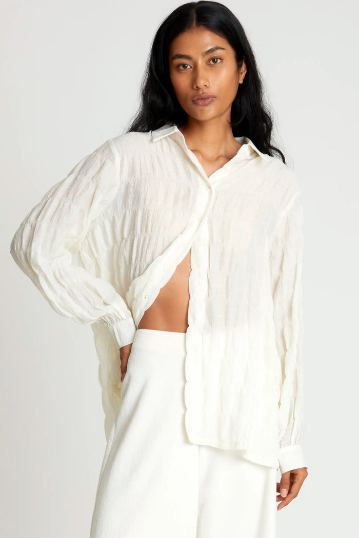 Wild Pony Camisa Textura Blanca