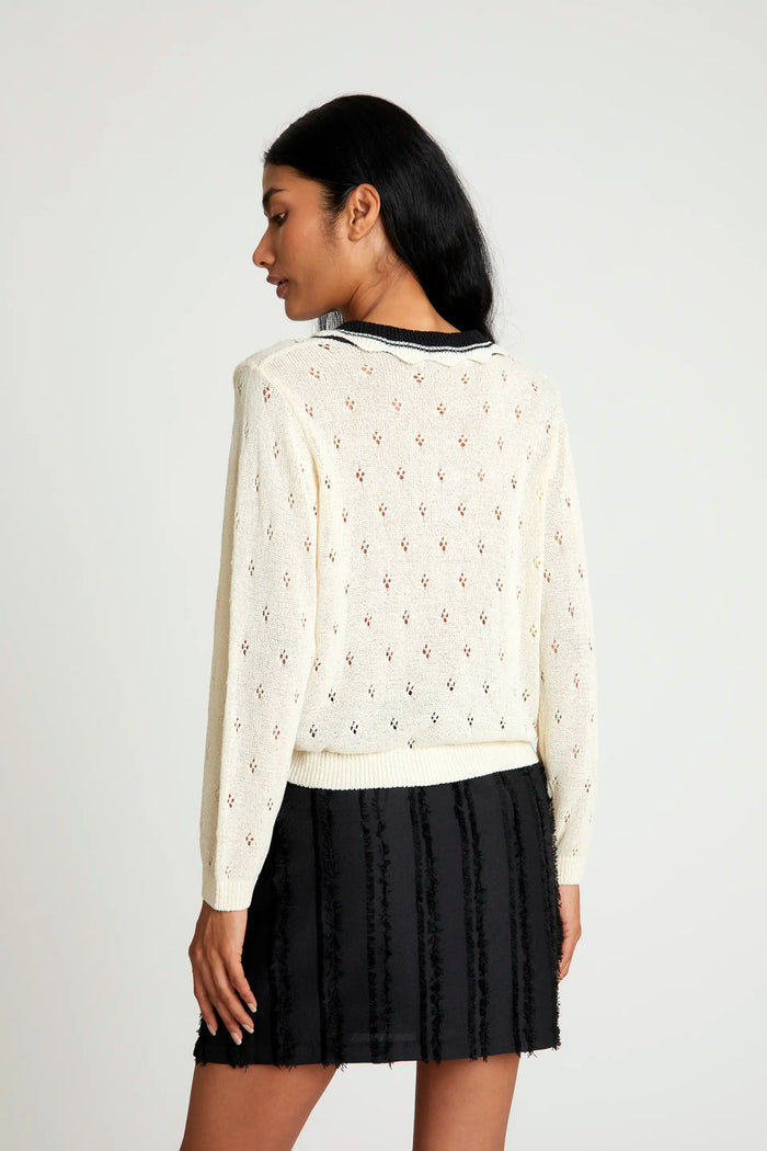 Wild Pony Cárdigan Cuello Polo Blanco