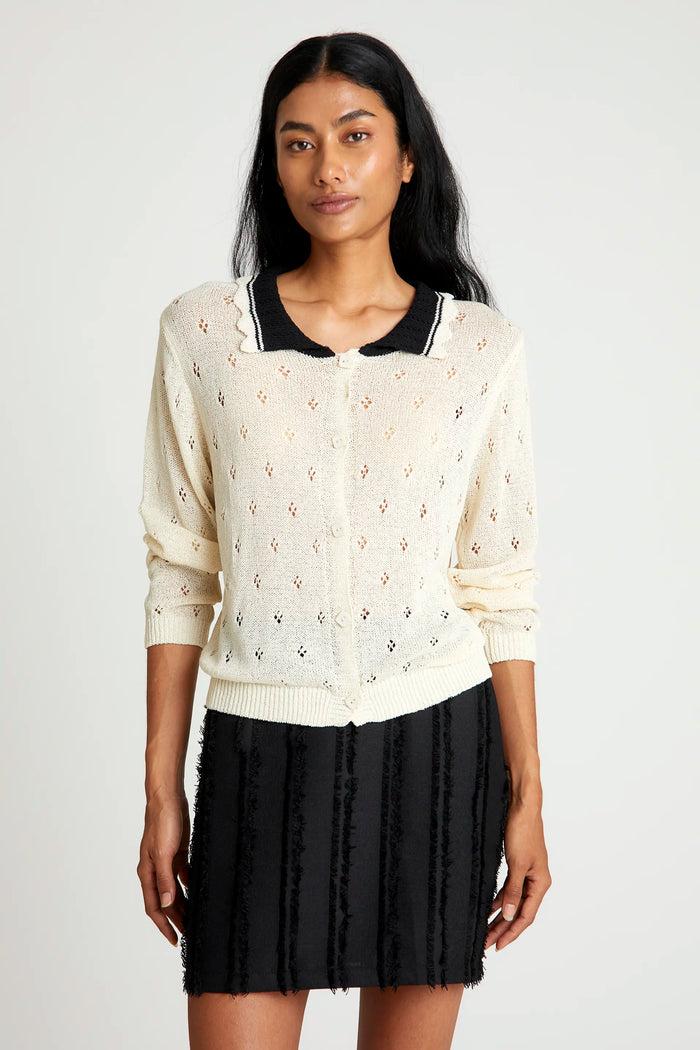 wild pony Cárdigan cuello polo blanco