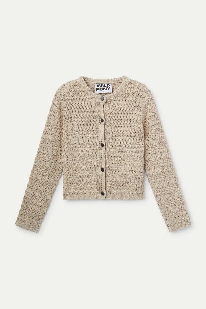 Wild Pony Cárdigan De Punto Calado Beige