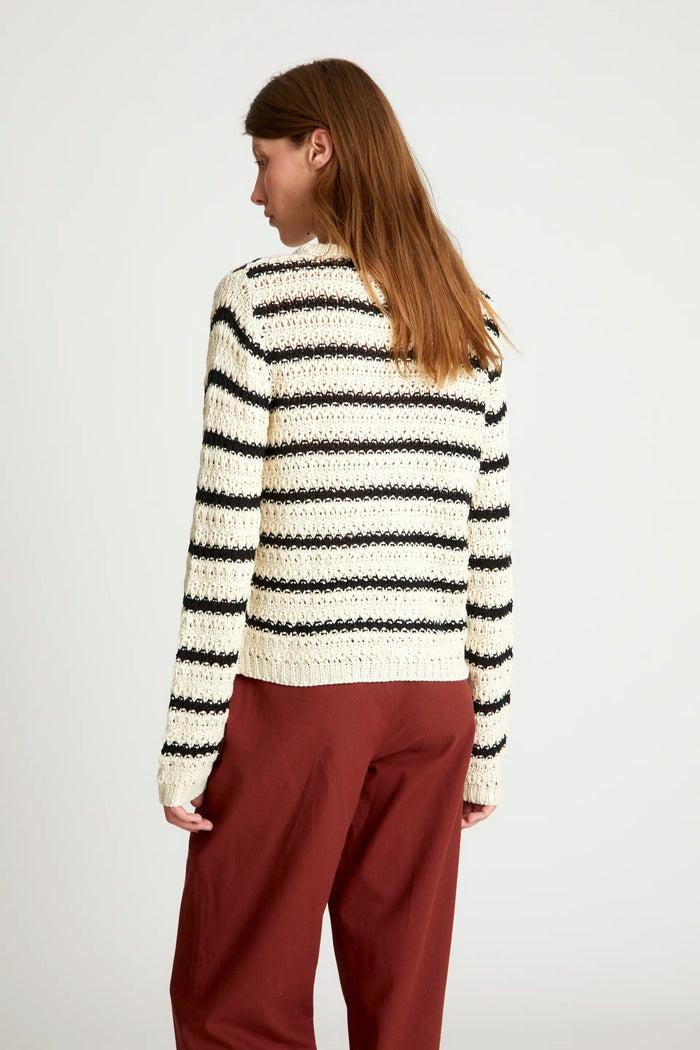 Wild Pony Cárdigan De Punto Calado Rayas Negras