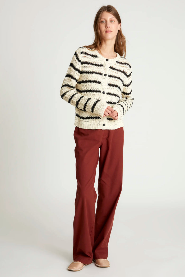 Wild Pony Cárdigan De Punto Calado Rayas Negras