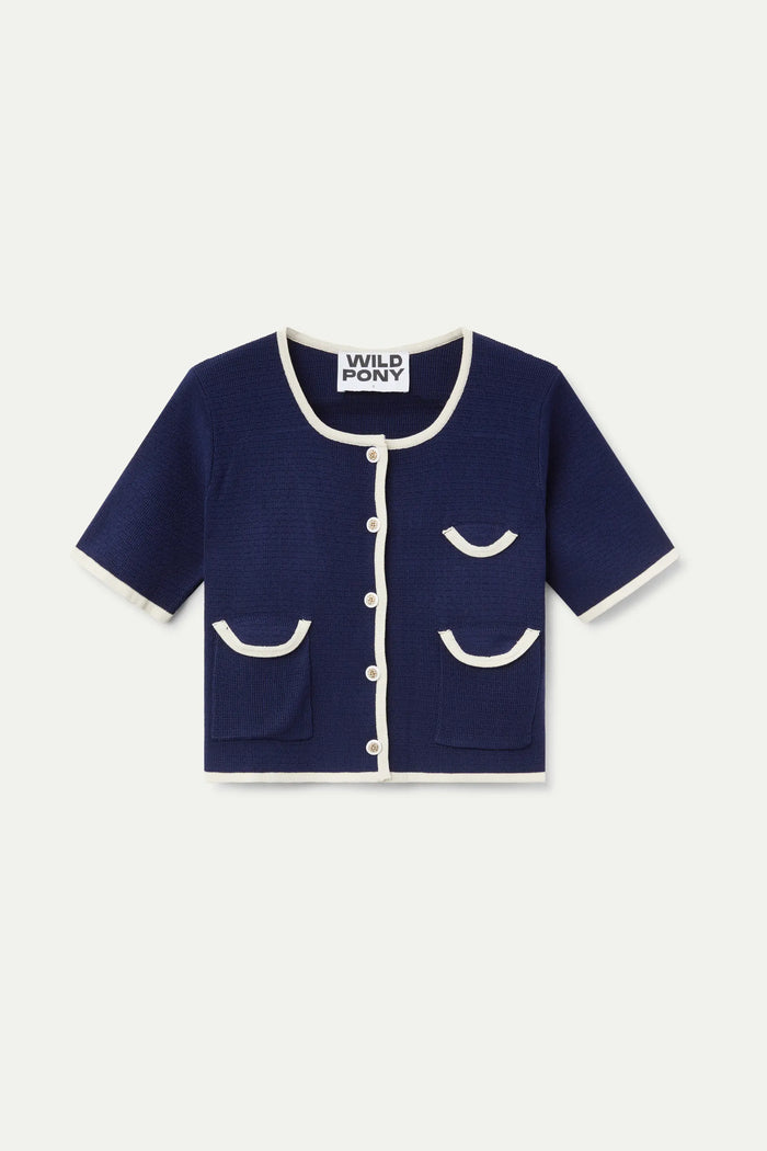 Wild Pony Cárdigan Manga Corta Azul