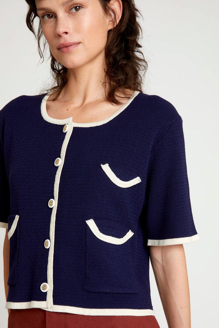 Wild Pony Cárdigan Manga Corta Azul