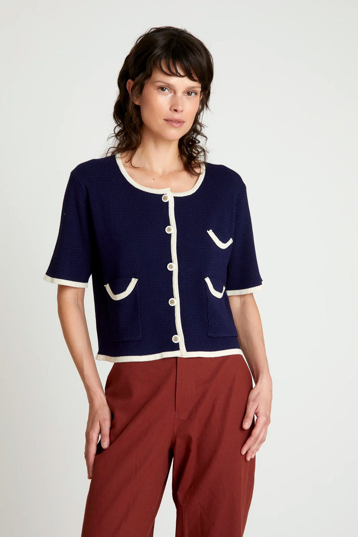 wild pony Cárdigan manga corta azul