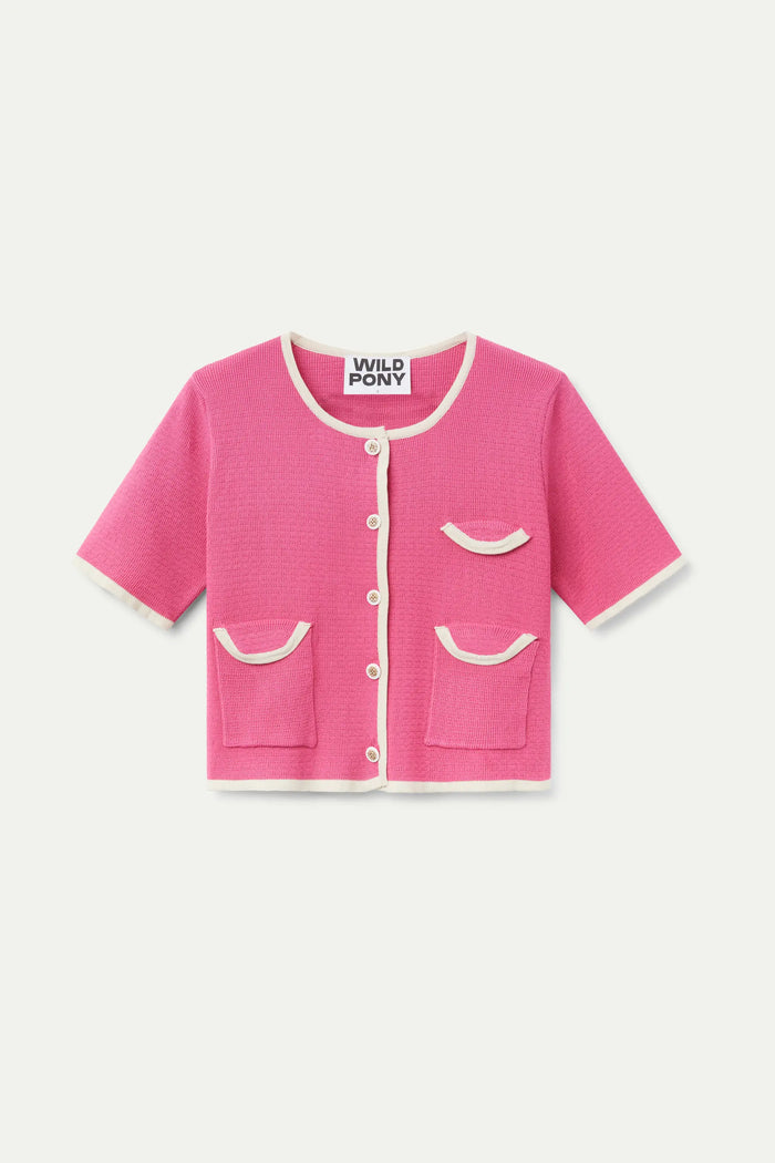 Wild Pony Cárdigan Manga Corta Rosa