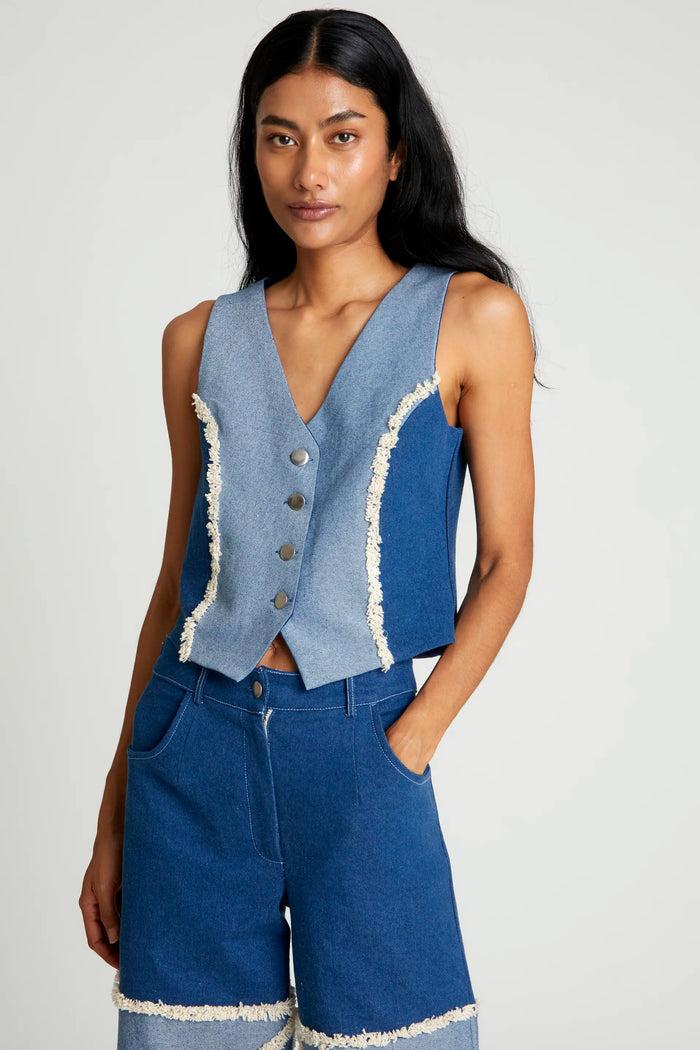 wild pony Chaleco vaquero patchwork