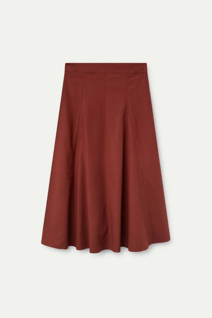 Wild Pony Falda Larga Lino Marrón