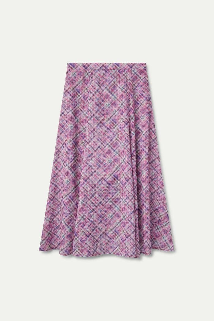 Wild Pony Falda Midi Cuadros Rosa