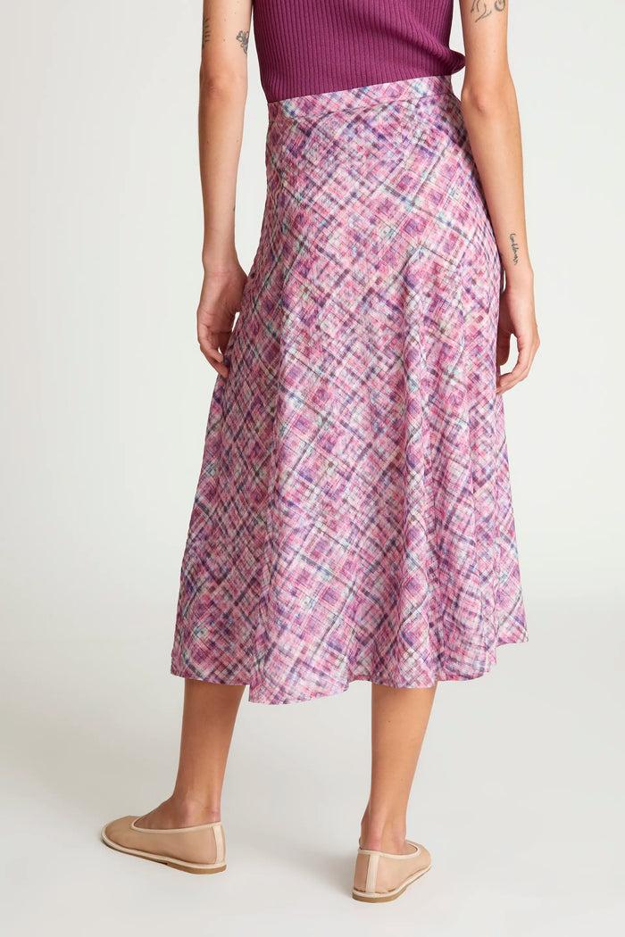 Wild Pony Falda Midi Cuadros Rosa