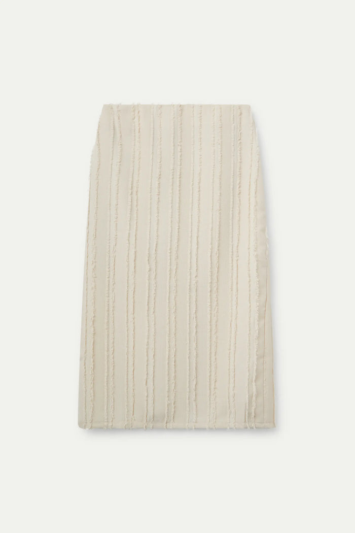 Wild Pony Falda Midi Texturizada Blanca