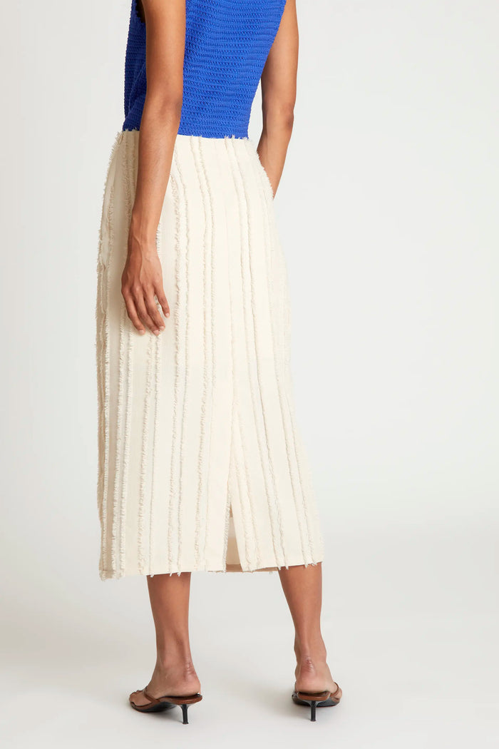 Wild Pony Falda Midi Texturizada Blanca