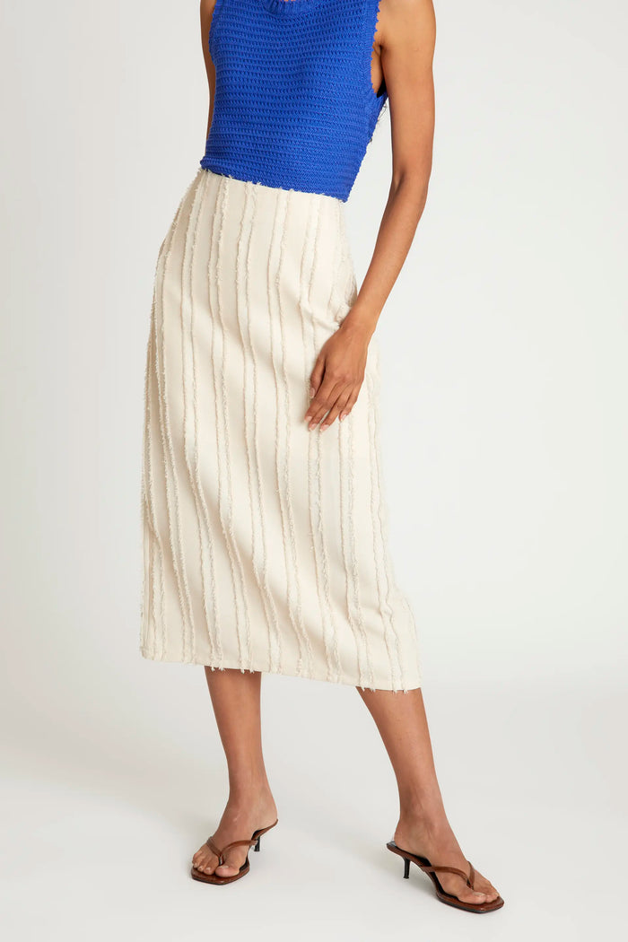 wild pony Falda midi texturizada blanca