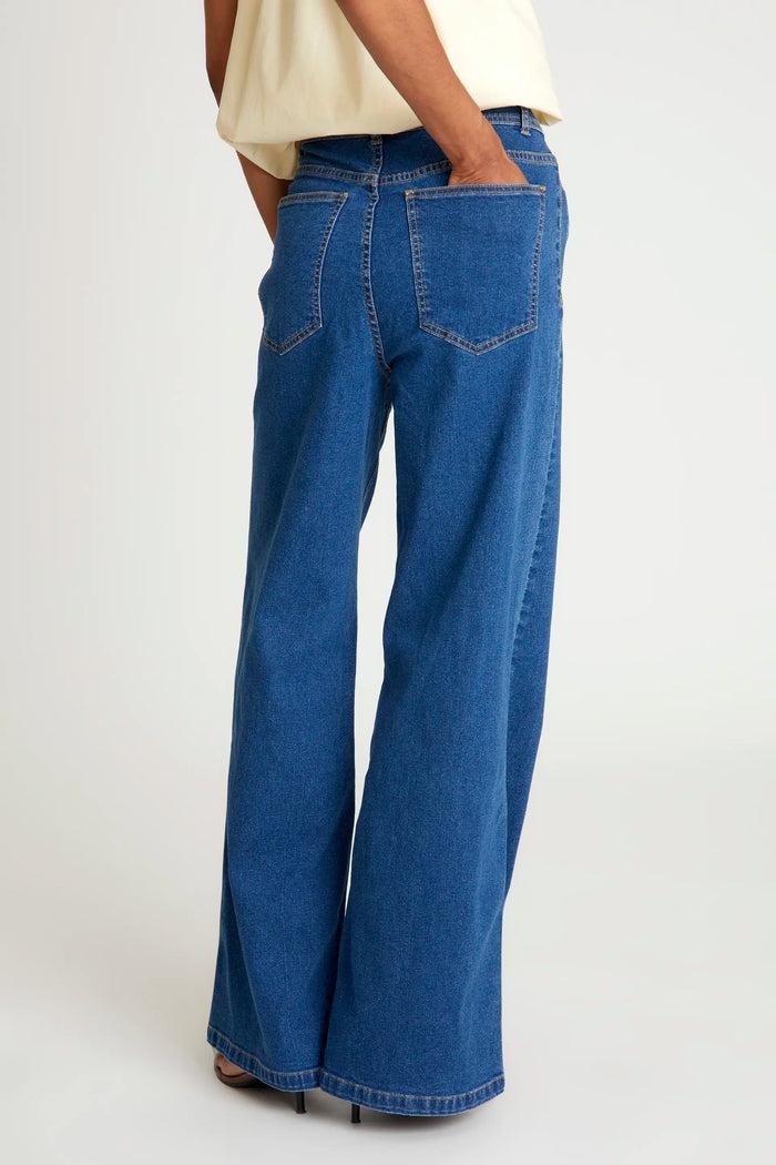 Wild Pony Jean Recto Tiro Alto Azul