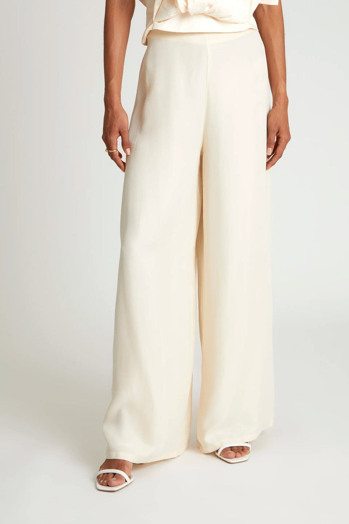 wild pony Pantalón largo ancho blanco