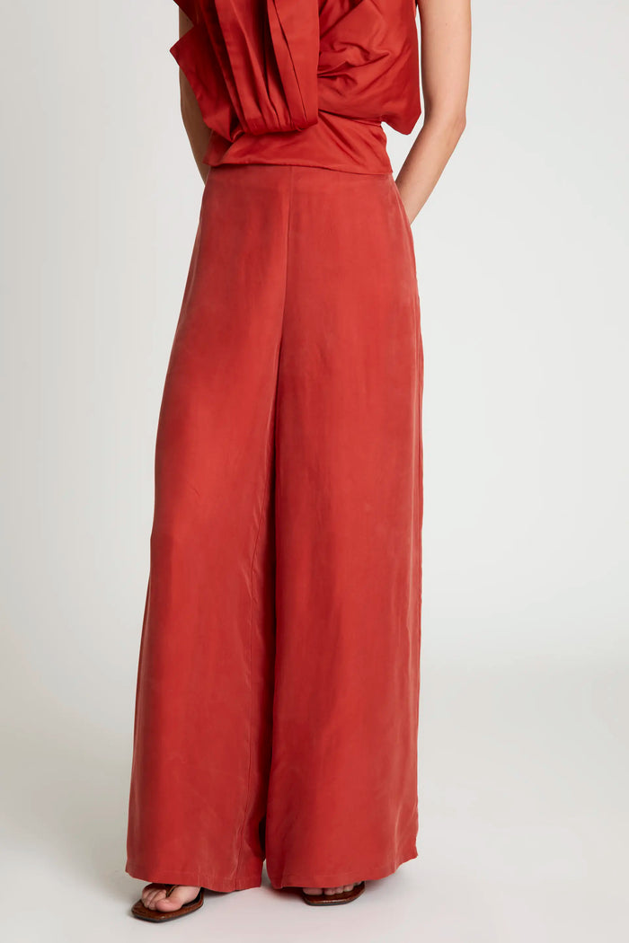 wild pony Pantalón largo ancho marrón