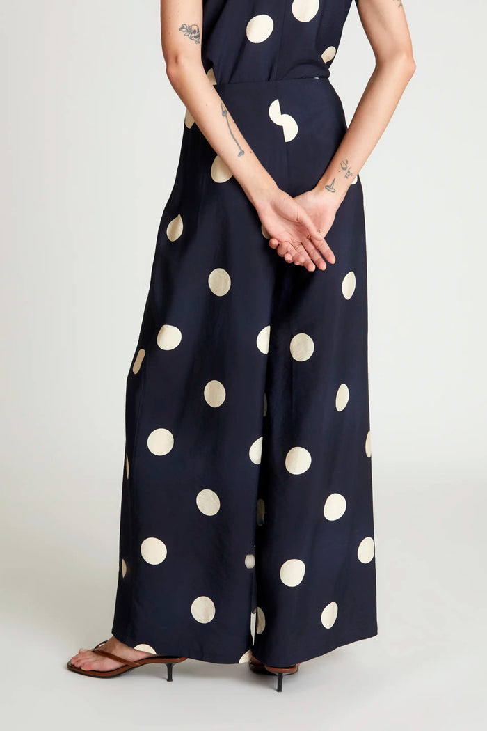 Wild Pony Pantalón Largo Lunares Azul Marino