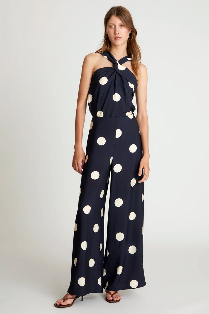 Wild Pony Pantalón Largo Lunares Azul Marino