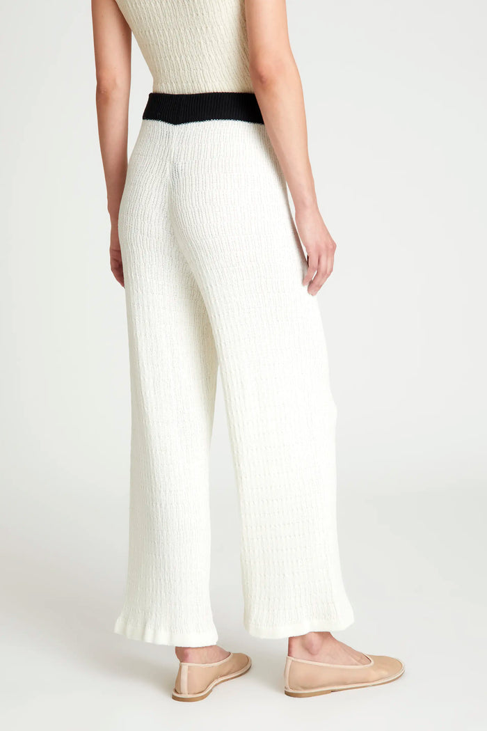 Wild Pony Pantalón Recto Bicolor Blanco