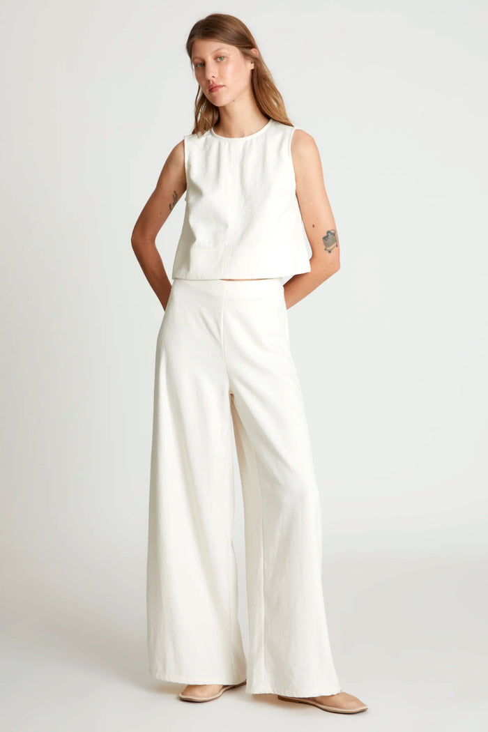 Wild Pony Pantalón Recto Tweed Blanco