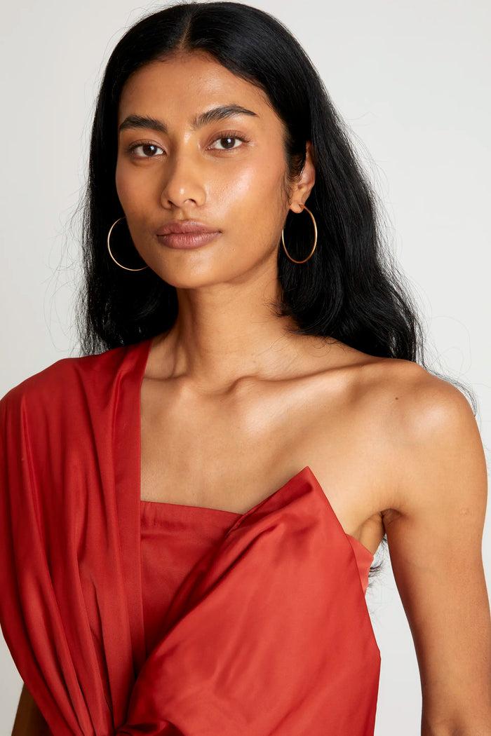 Wild Pony Top Asimétrico Lazo Marrón