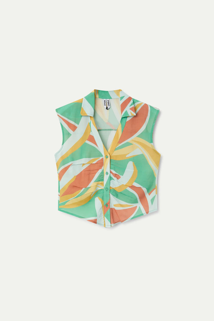 Wild Pony Top Camisero Estampado Floral Bromelia