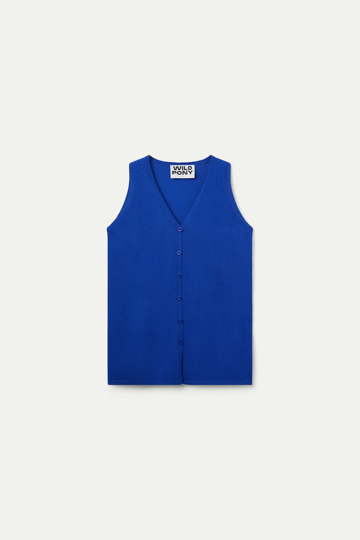 Wild Pony Top Chaleco De Punto Azul
