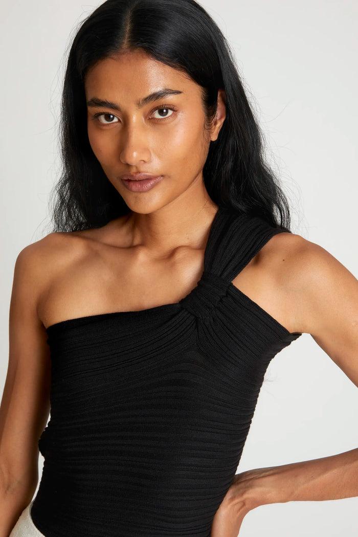 Wild Pony Top De Punto Asimétrico Negro