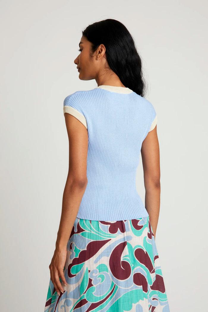 Wild Pony Top De Punto Bicolor Azul