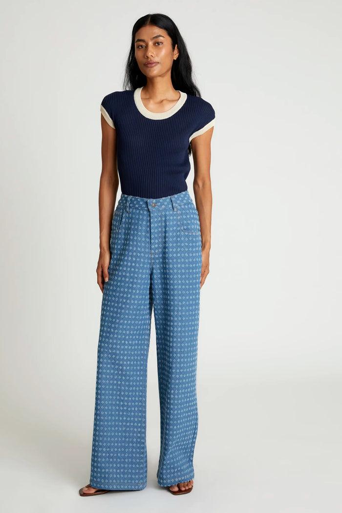 Wild Pony Top De Punto Bicolor Azul Marino