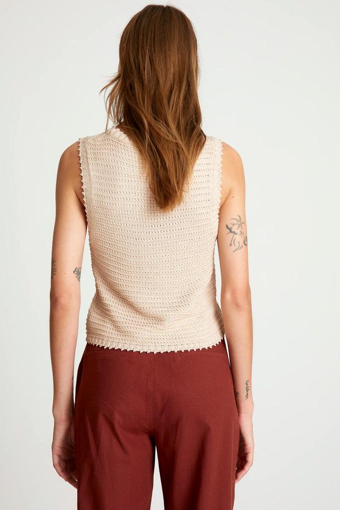 Wild Pony Top De Punto Textura Waffle Blanco