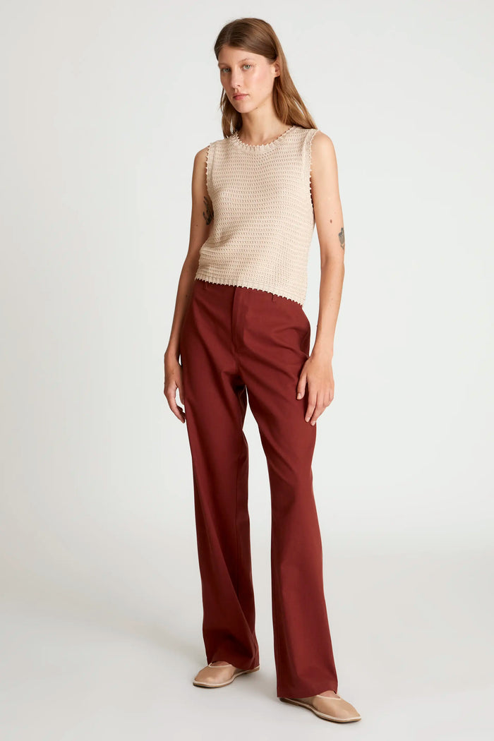 Wild Pony Top De Punto Textura Waffle Blanco