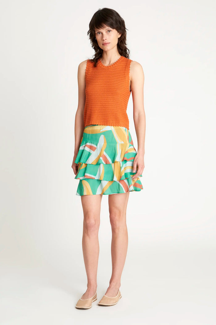 Wild Pony Top De Punto Textura Waffle Naranja
