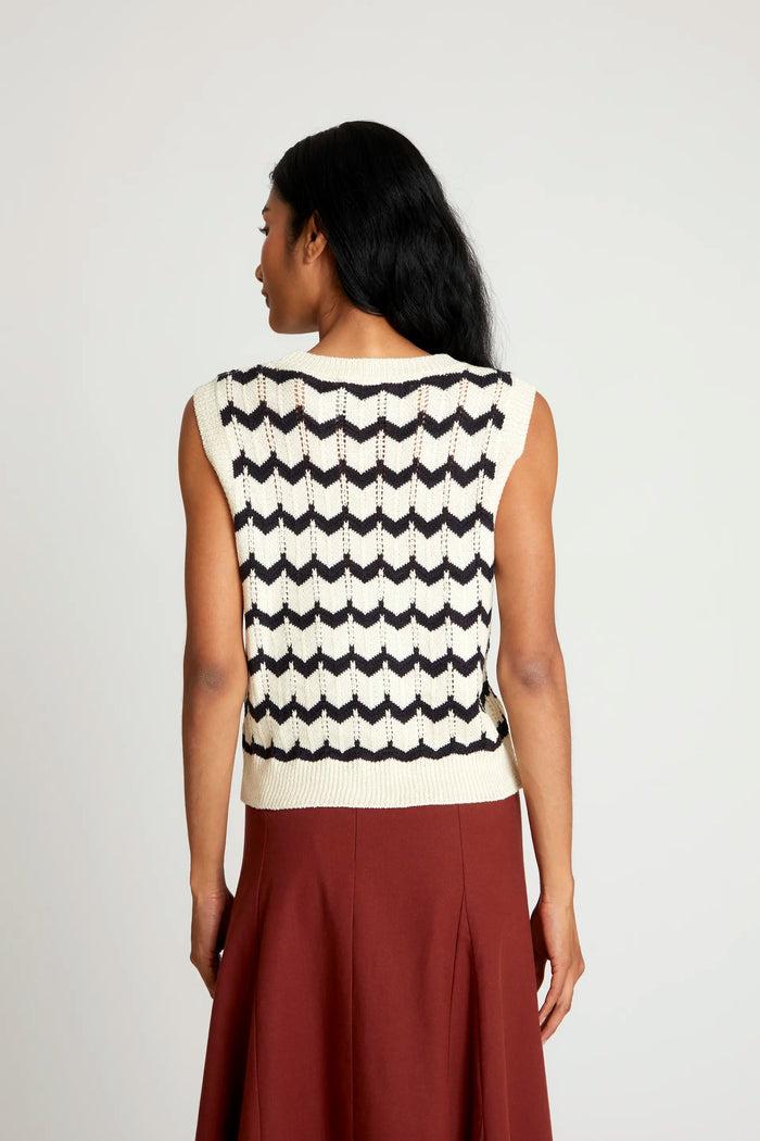 Wild Pony Top De Punto Zigzag Negro