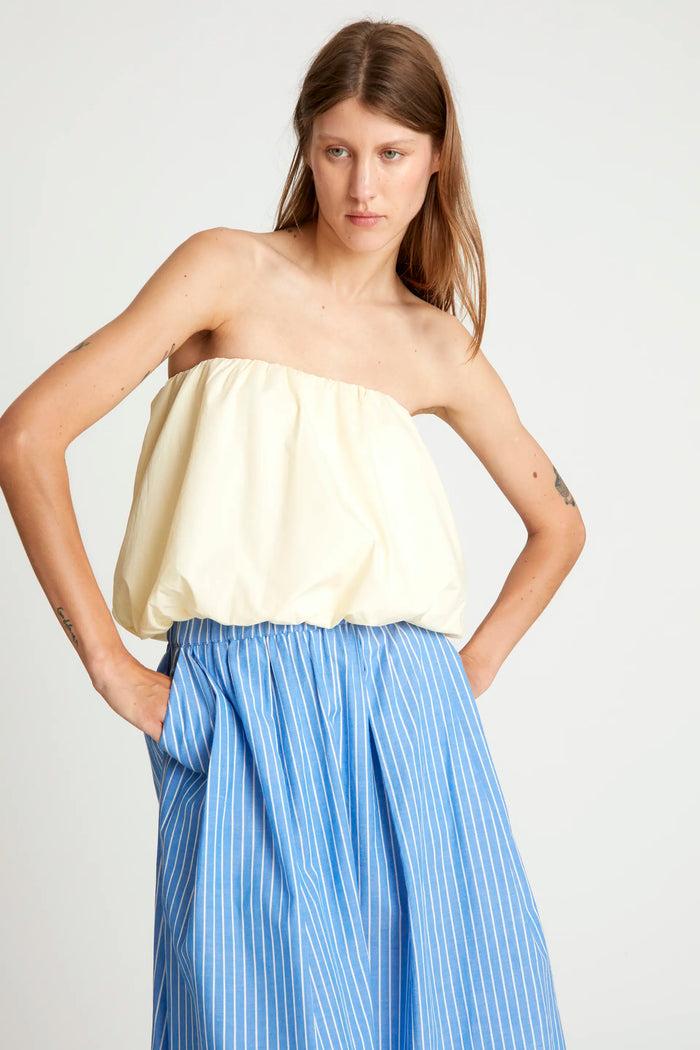 wild pony Top globo sin mangas blanco