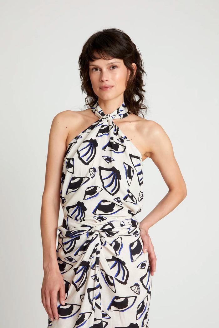 wild pony Top halter estampado Pearl