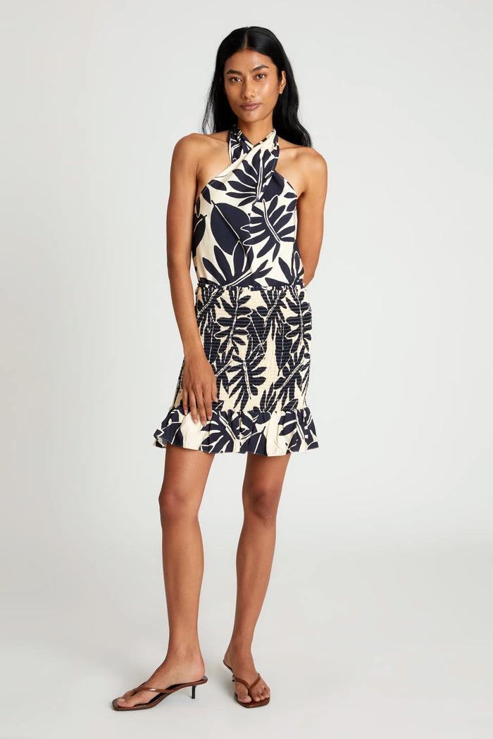 Wild Pony Top Halter Floral Filodendro