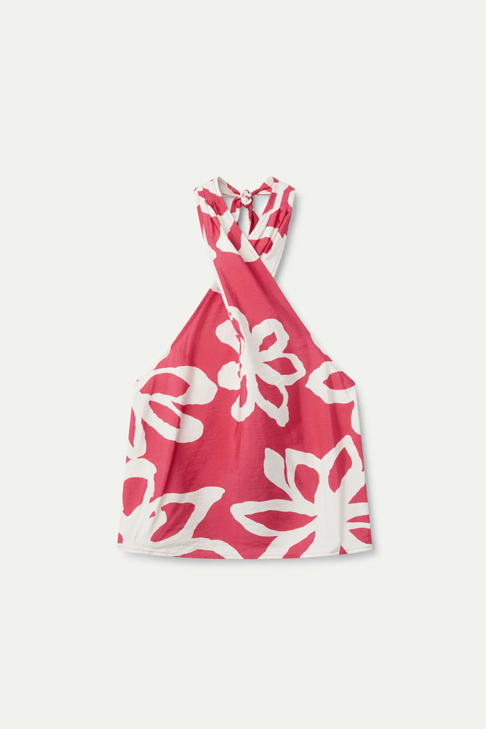 Wild Pony Top Halter Floral Gaura