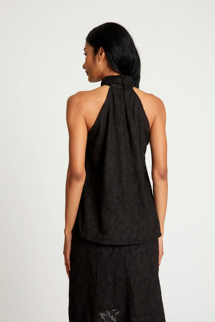 Wild Pony Top Halter Jacquard Negro