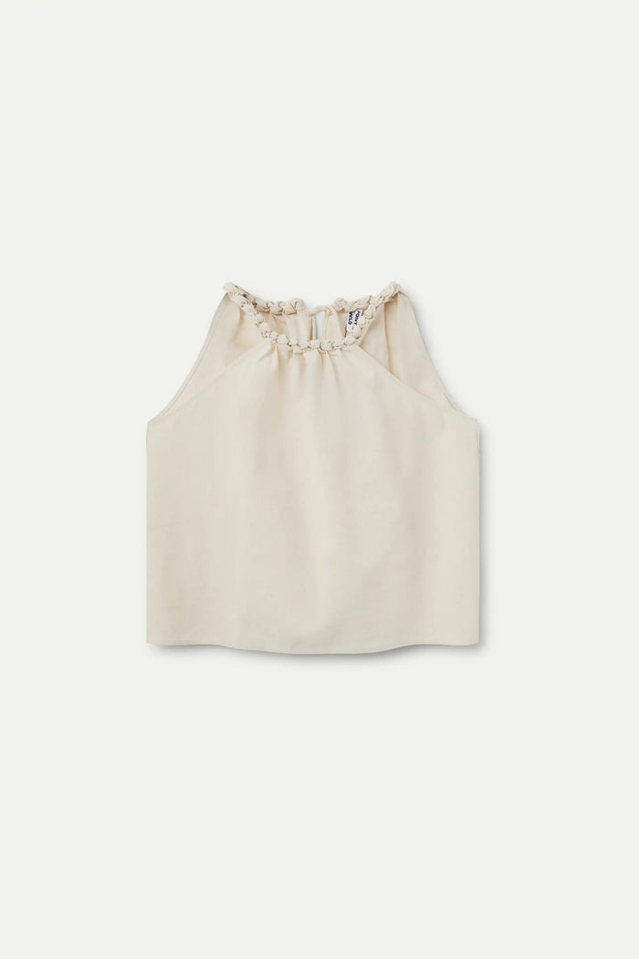 Wild Pony Top Halter Lino Blanco