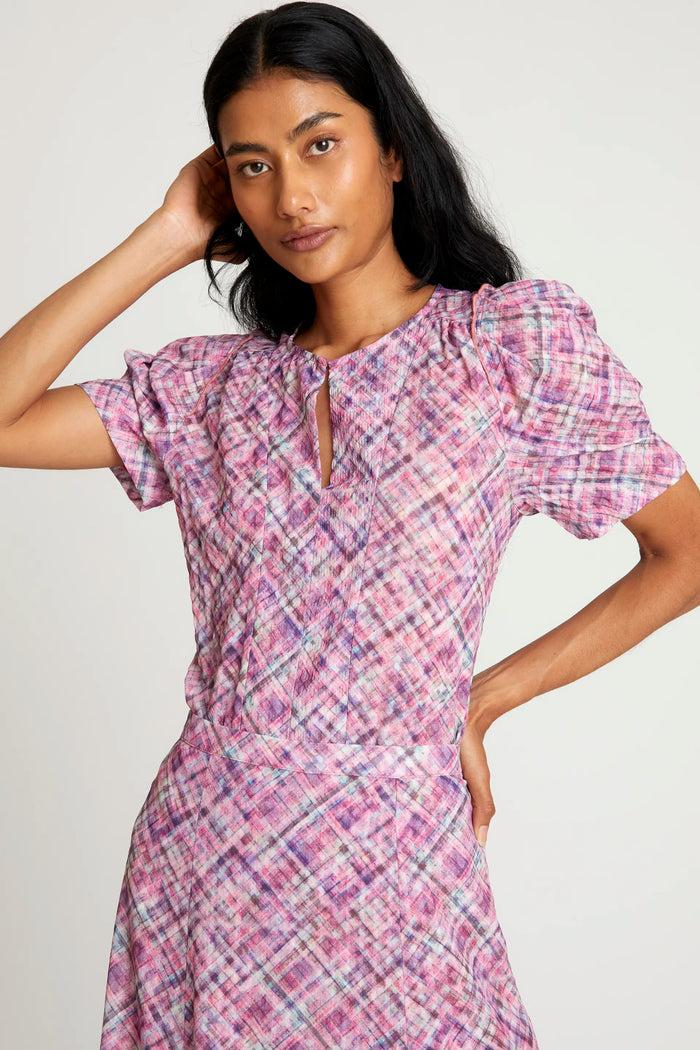 Wild Pony Top Manga Corta Cuadros Rosa