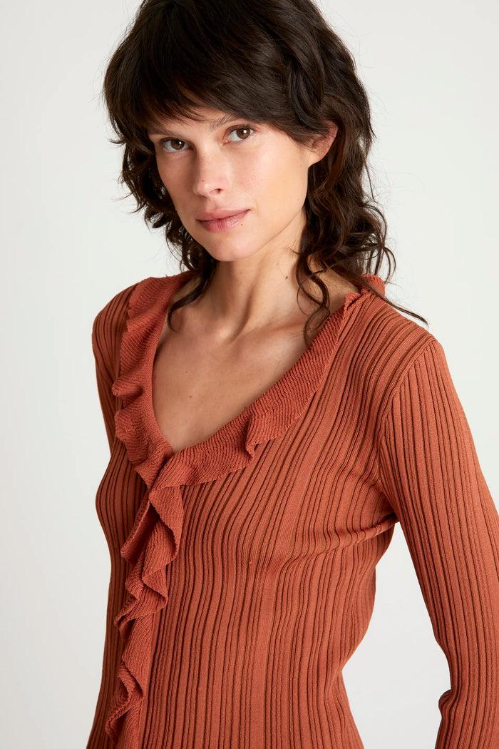 Wild Pony Top Punto Volantes Marrón