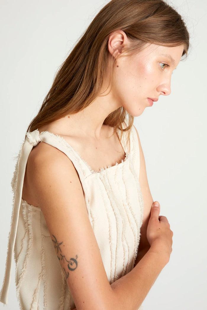 Wild Pony Top Tirantes Texturizado Blanco