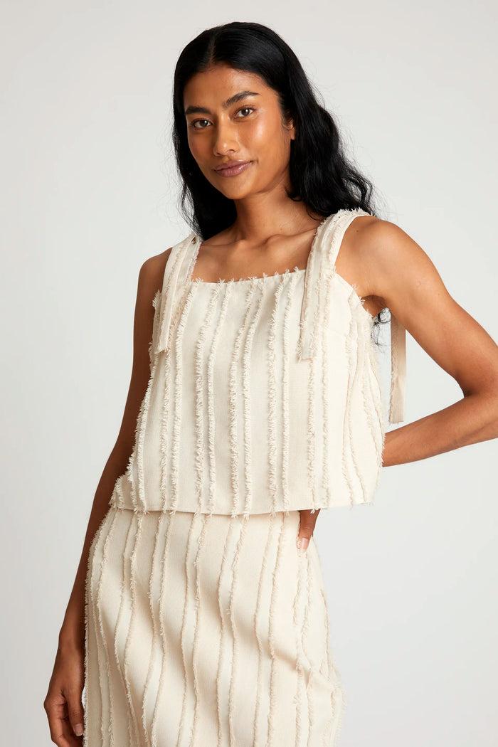 wild pony Top tirantes texturizado blanco