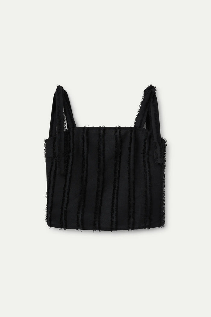 Wild Pony Top Tirantes Texturizado Negro