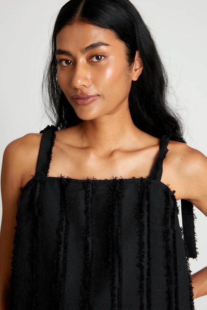 Wild Pony Top Tirantes Texturizado Negro