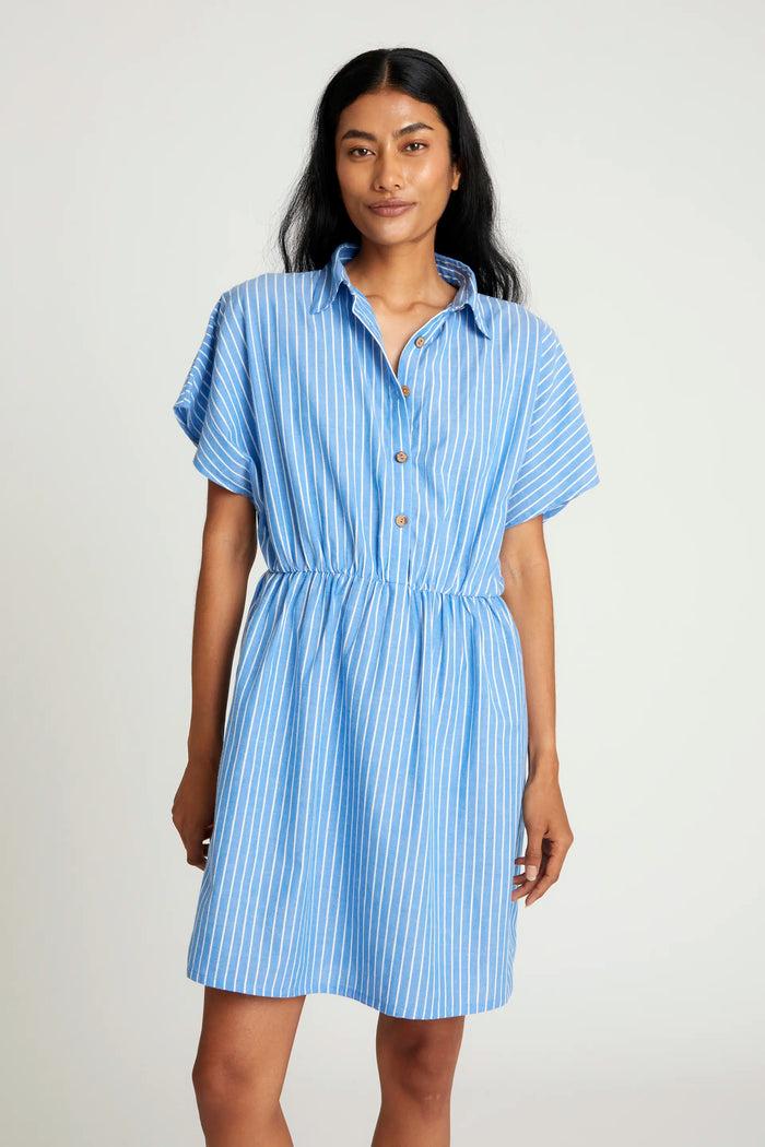 Wild Pony Vestido Corto Estampado De Rayas Azules