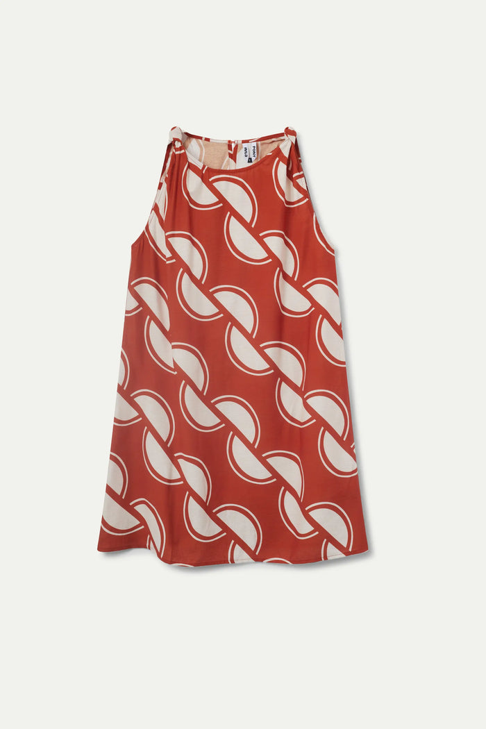 Wild Pony Vestido Corto Estampado Geométrico Coco